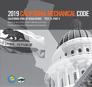 2019 California Mechanical Code, Title 24 Part 4